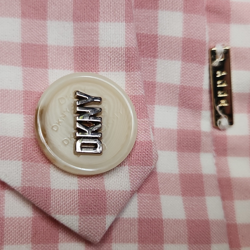 DKNY Pink Gingham Pencil Skirt - Picture 2 of 9